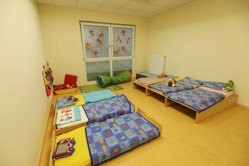 Der Schlafbereich für die jüngeren Kinder